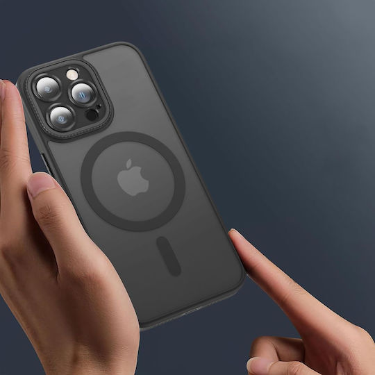 Tech-Protect Magmat Back Cover Μεταλλικό Matte Black (iPhone 15 Pro Max)