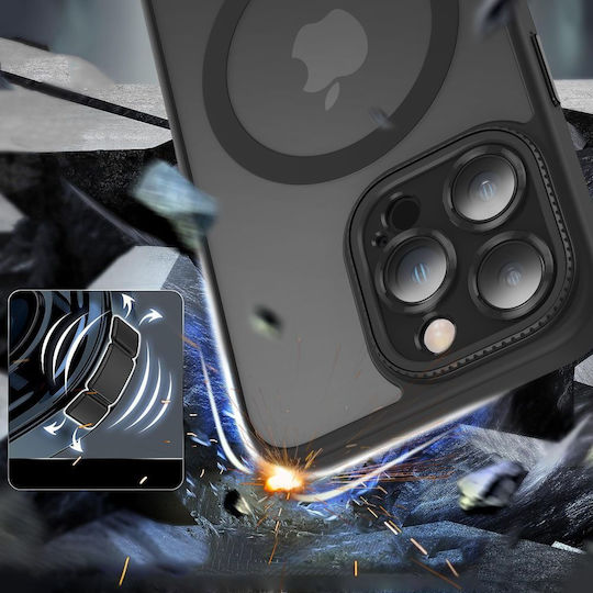 Tech-Protect Magmat Back Cover Μεταλλικό Matte Black (iPhone 15 Pro Max)