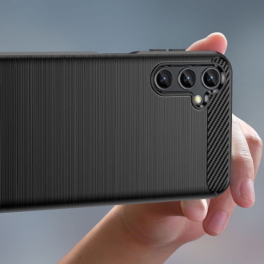 Tech-Protect Rugged Carbon Back Cover Σιλικόνης Μαύρο (Galaxy A14)