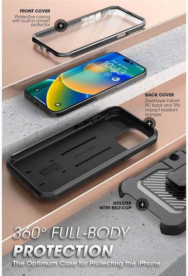 Supcase Unicorn Beetle Pro 360 Full Cover Πλαστικό 2mm Μαύρο (iPhone 14 Pro)