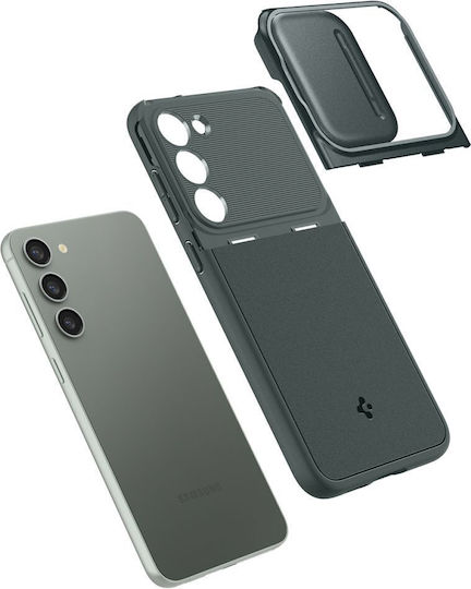 Spigen Optik Armor Back Cover Plastic / Silicone 2mm Abyss Green (Galaxy S23)