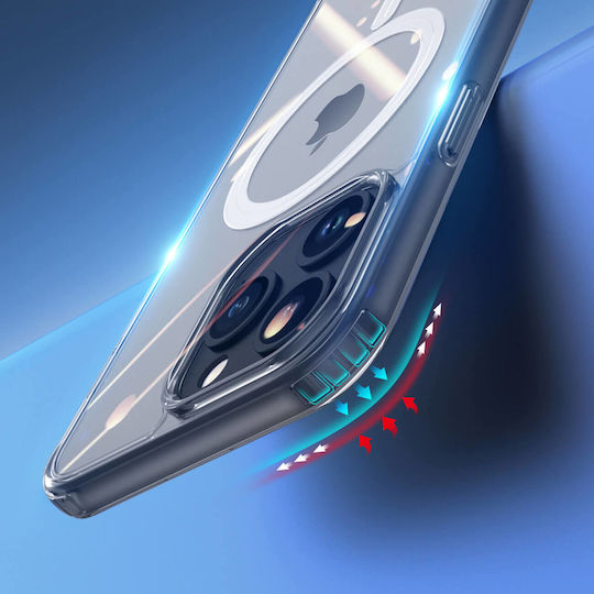 Dux Ducis Clin Задна корица Силикон / Пластмаса / Изкуствена кожа Магнитен Прозрачен (iPhone 15 Pro Max)