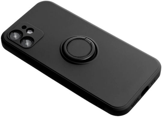 Forcell Ring Back Cover Σιλικόνης Μαύρο (Redmi Note 11 / 11S 4G)