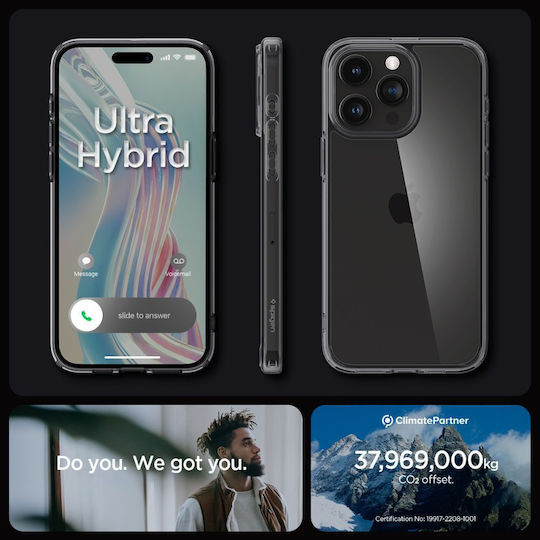 Spigen Ultra Hybrid Back Cover Πλαστικό 2mm Διάφανο (iPhone 15 Pro)