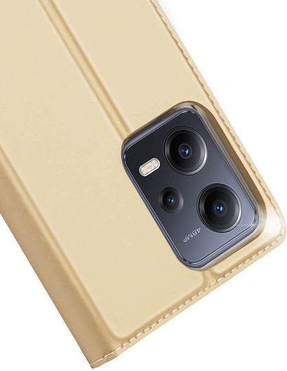 Dux Ducis Skin Pro Книга Изкуствена кожа Златист (Xiaomi Redmi Note 12 5G / Poco X5 5G)
