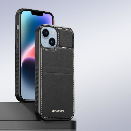 Dux Ducis Wallet Δερμάτινο / Δερματίνης / Σιλικόνης Μαύρο (iPhone 15)
