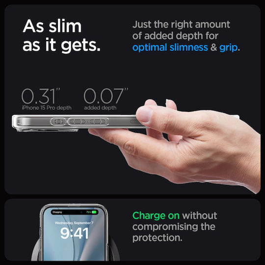 Spigen Ultra Hybrid MagFit Back Cover Πλαστικό 2mm Graphite (iPhone 15 Pro)