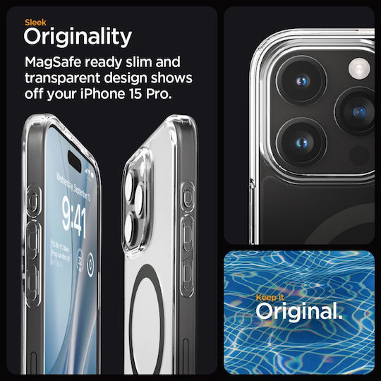 Spigen Ultra Hybrid MagFit Back Cover Πλαστικό 2mm Graphite (iPhone 15 Pro)