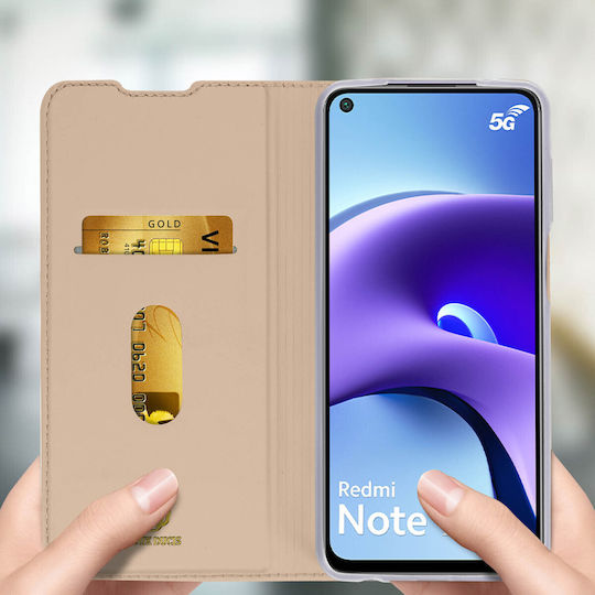 Dux Ducis Skin Pro Book Δερματίνης Ροζ Χρυσό (Redmi Note 9T)