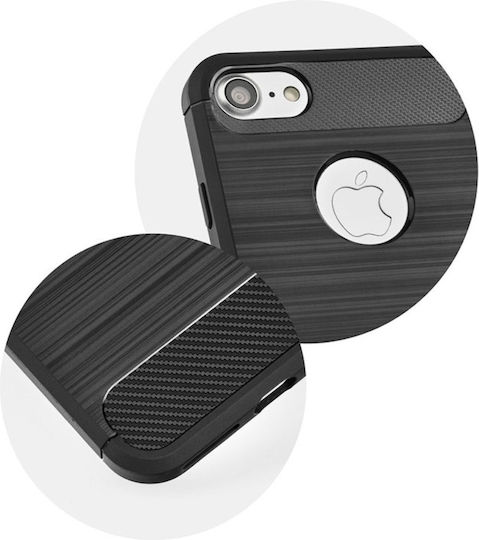 Hurtel TPU Carbon Fiber Brushed Back Cover Σιλικόνης Μαύρο (Galaxy S9)
