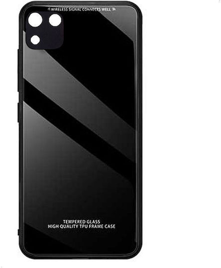 Glass Back Cover Plastic Negru (Huawei Y5p)