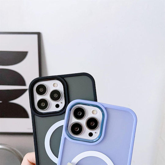 Hurtel Color Matte Back Cover Πλαστικό / Σιλικόνης με Λουράκι Μαγνητικό Μπορντό (iPhone 15 Pro Max)