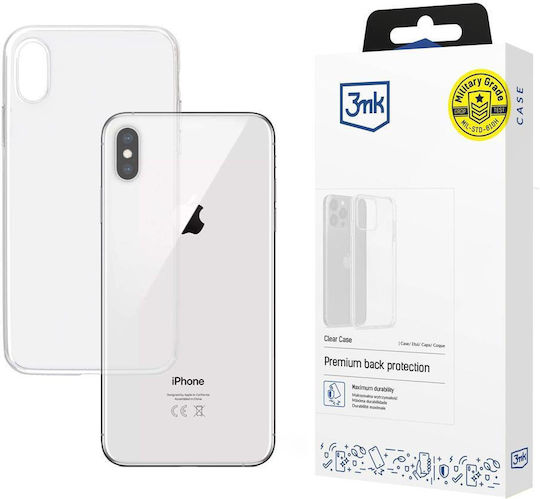 3MK Clear Задна корица Силикон 1.2мм Прозрачен (iPhone XS Max)