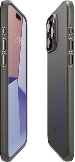 Spigen Thin Fit Umschlag Rückseite Silikon 1.55mm Gunmetal (iPhone 15 Pro)