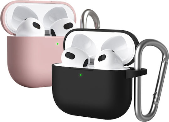 Blueo Hülle Silikon in Rosa Farbe für Apple AirPods 3
