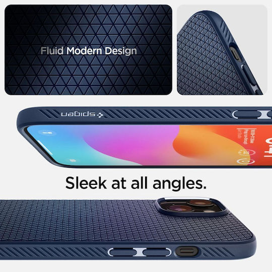 Spigen Liquid Air Back Cover Silicone Navy Blue (iPhone 15)