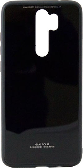 Forcell Glass Back Cover Πλαστικό Μαύρο (Redmi Note 8 Pro)