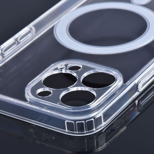 Mag Cover Umschlag Rückseite Kunststoff / Silikon Magnetisch Transparent (iPhone 13 Pro Max)