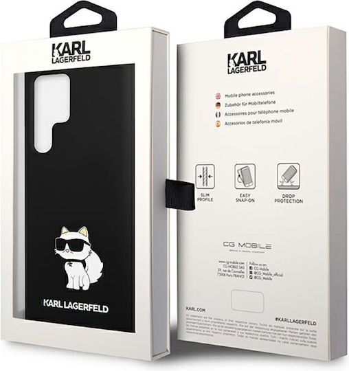 Karl Lagerfeld Choupette NFT Logo Back Cover Σιλικόνης Μαύρο (Galaxy S23 Ultra)