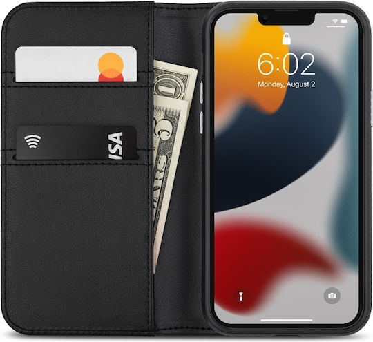 Moshi Overture Wallet Δερματίνης Jet Black (iPhone 13 Pro)