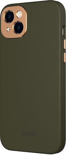 Moshi Napa Slim Umschlag Rückseite Synthetisches Leder Juniper Green (iPhone 14 Plus)