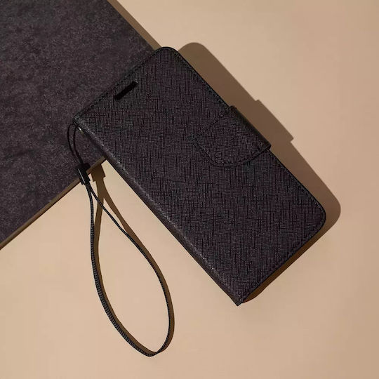 Fancy Brieftasche Synthetisches Leder Schwarz (Redmi Note 8 Pro)