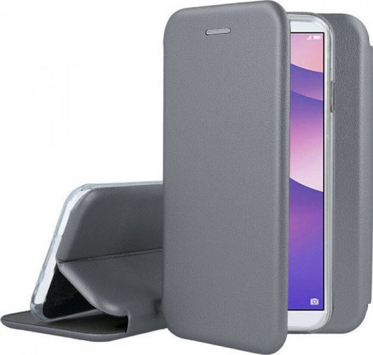 Elegance Buchen Sie Synthetisches Leder Gray (Galaxy A50)