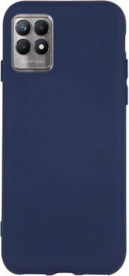 Matt Back Cover Silicon 1.2mm Albastru închis (Realme 8i)