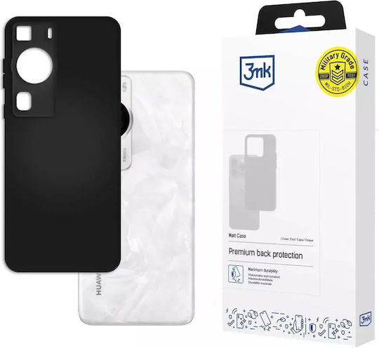 3MK Matt Back Cover Σιλικόνης Μαύρο (Huawei P60)