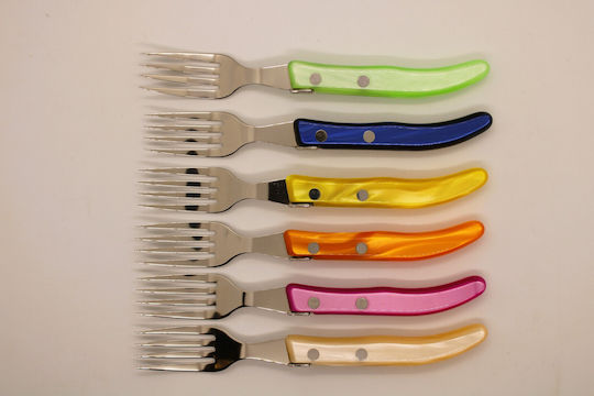 Claude Dozorme Laguiole Set de Furculițe Fructe/Desert Inoxidabile Arc En Ciel 6buc