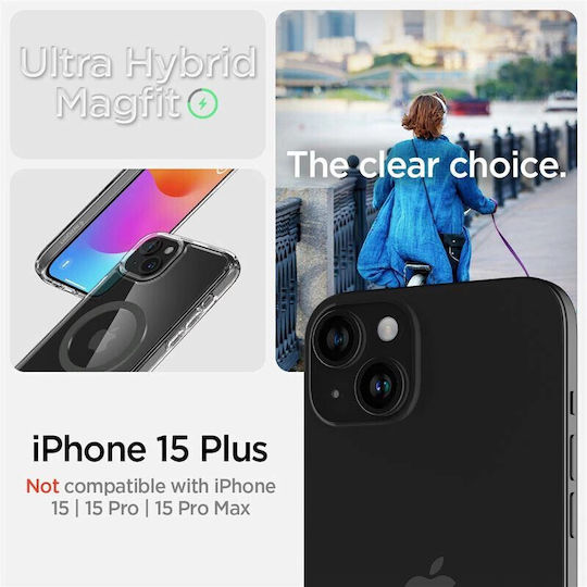 Spigen Ultra Hybrid (MagFit) Back Cover Plastic Graphite (iPhone 15 Plus)