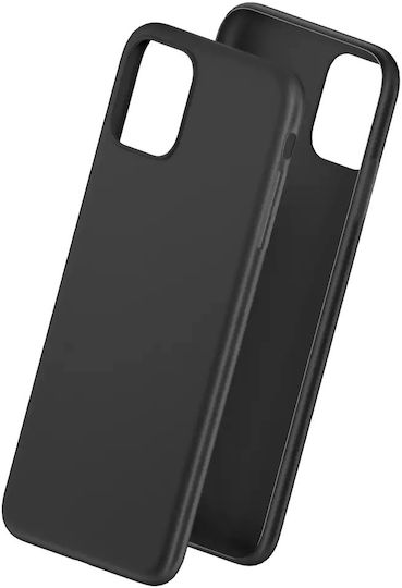 3MK Matt Umschlag Rückseite Silikon 1.2mm Schwarz (iPhone 14 Pro)