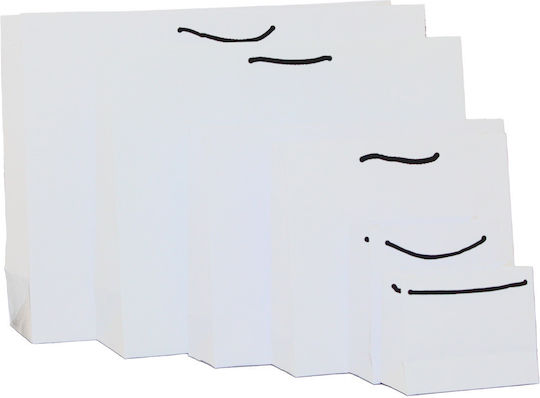 Хартиени торби за опаковане с Връзка Бели 12x14x6.5см. 250бр