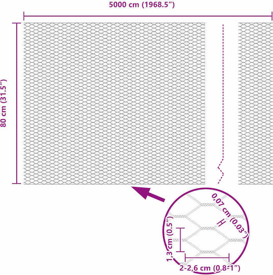vidaXL vidaXL Drahtzaun Stacheldraht Grau 0,8x50m