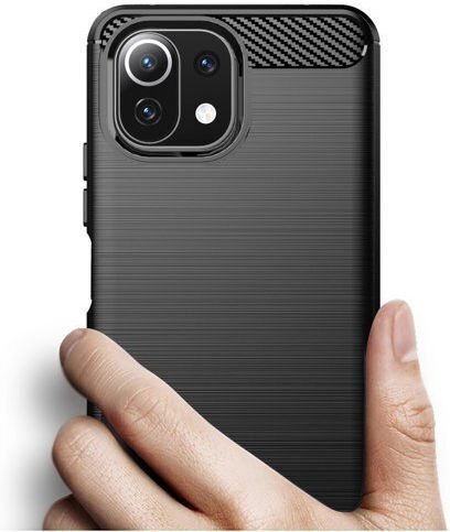 Powertech Back Cover Silicone Black (Xiaomi Mi 11 Lite / 11 Lite 5G / 11 Lite 5G NE)