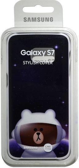Samsung Line Friends Cover "mr. Brown" Back Cover Σιλικόνης Πολύχρωμο (Galaxy S7)