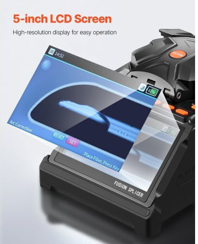 Vevor Set Optic Fiber Fusion Splicer Cu Baterie Și Husă