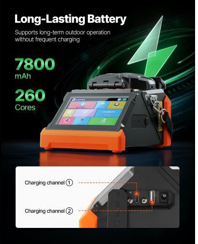 Vevor Fiber Optic Fusion Splicer Battery Kit with Carrying Case