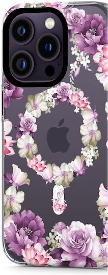 Tech-Protect Magmood Magsafe Umschlag Rückseite Kunststoff Rose Floral (iPhone 13 Pro)