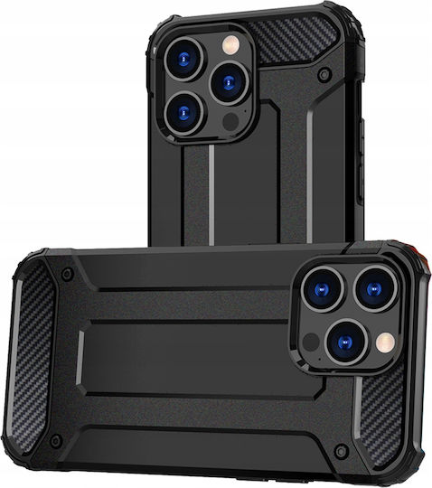 Powertech Задна корица Пластмаса Черен (iPhone 13 Pro Max)