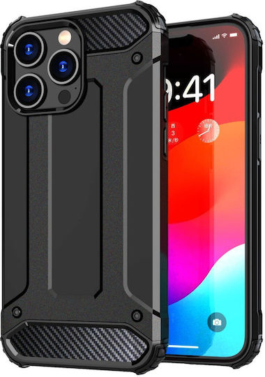 Powertech Задна корица Пластмаса Черен (iPhone 13 Pro Max)