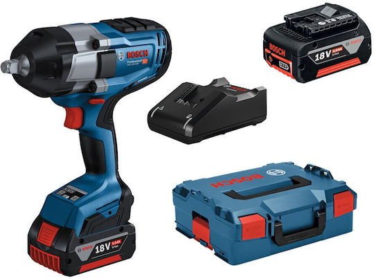 Bosch GDS 18V-1000 Brushless Impact Wrench Battery 18V 2x5Ah with Socket 1/2"