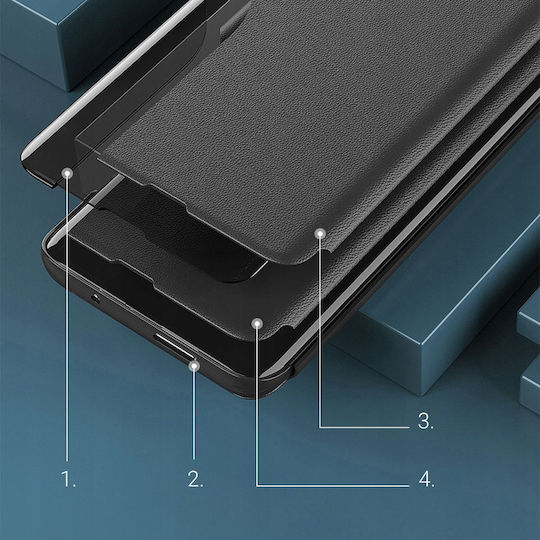 Hurtel Buchen Sie Synthetisches Leder / Kunststoff Schwarz (Poco M3 / Redmi 9T)