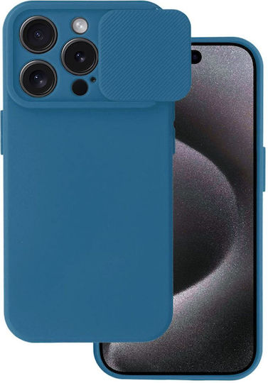 Powertech Задна корица Силикон Син (iPhone 15 Pro)