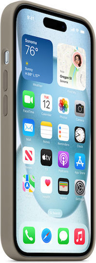 Apple Back Cover Silicone Clay (iPhone 15)