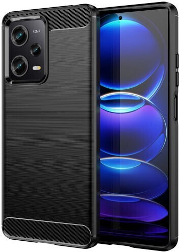 Tech-Protect Carbon Umschlag Rückseite Silikon Schwarz (Redmi Note 12 Pro / Poco X5 Pro)