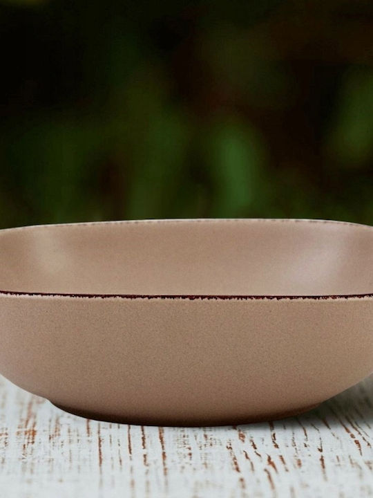 Nava Sugar Salatschüssel Keramik Braun 16.5x16.5cm 1Stück