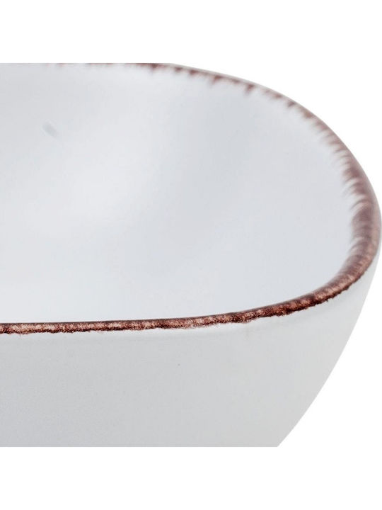 Nava Sugar Salatieră Ceramică Albă 16.5x16.5cm 1buc
