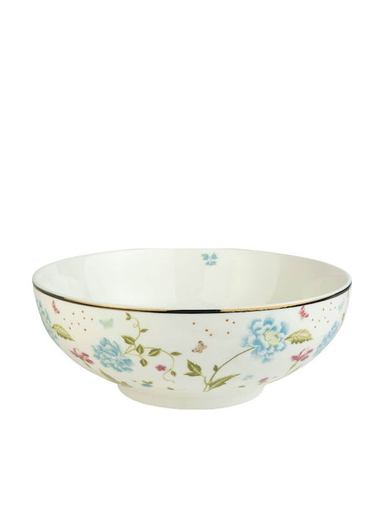 Laura Ashley Elveden Porcelain Salad Bowl White 23x23cm