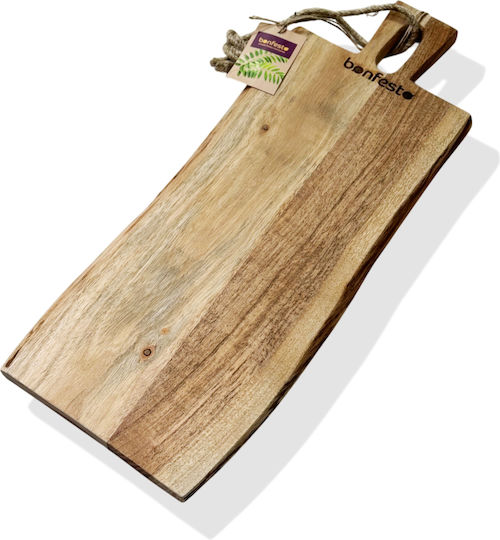 Bonfesto Rectangular Wooden Chopping Board Beige 40x15cm